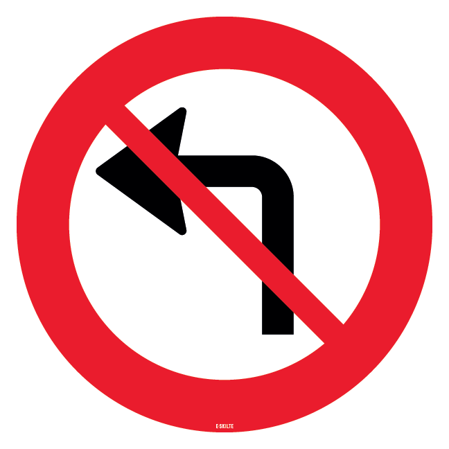 C11,2 - Venstresving forbudt skilt