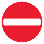 C19 - Indkørsel forbudt skilt