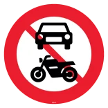 C22,1 - Motorkøretøjer, traktor og motorredskab forbudt skilt
