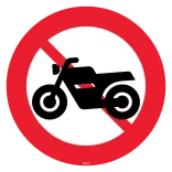 C22,2 - Motorcykel og stor knallert forbudt skilt
