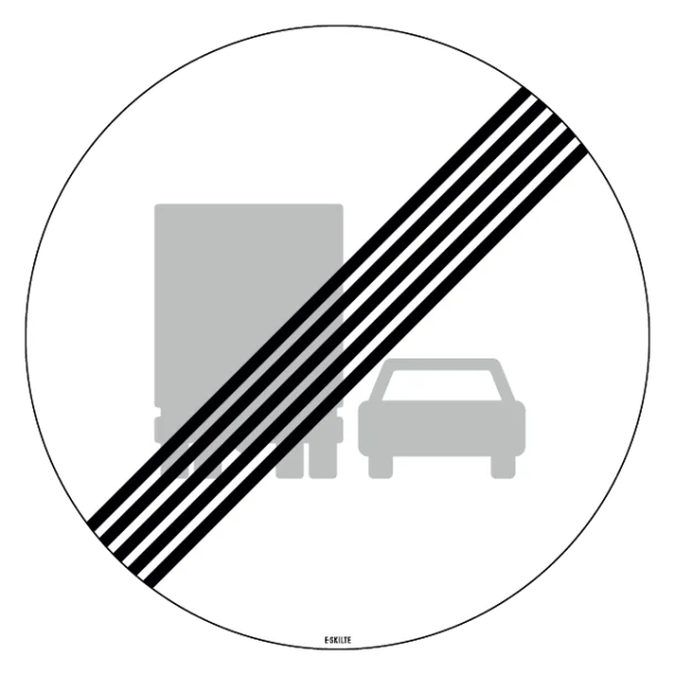 C54 - Ophør af overhaling med lastbil forbudt skilt