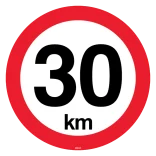 C55 - Lokal hastighedsbegrænsning skilt