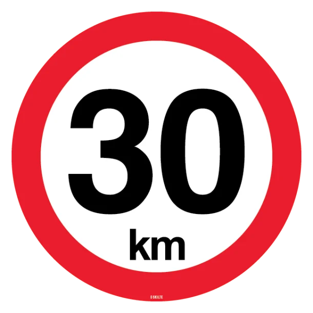 C55 - Lokal hastighedsbegrænsning skilt