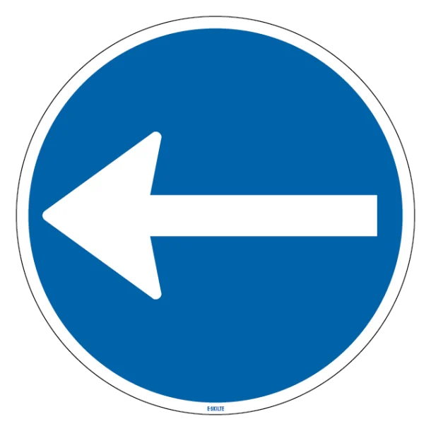 D11,2 - Påbudt kørselsretning til venstre skilt