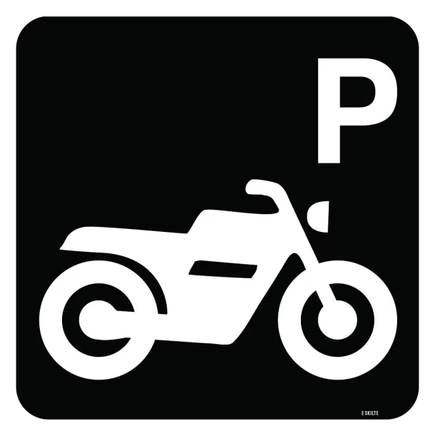 P Motorcykel. Piktogram skilt