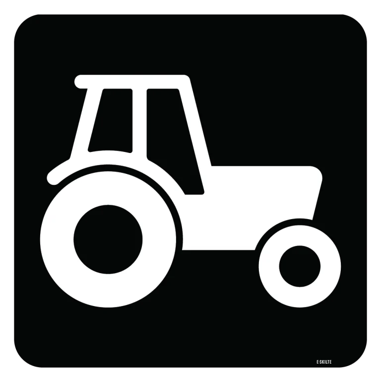 Traktor Piktogram skilt