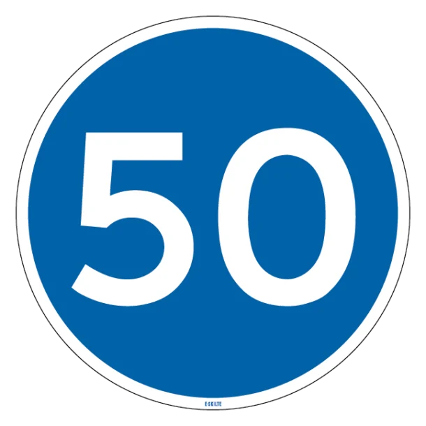 D55 - Mindste hastighed skilt