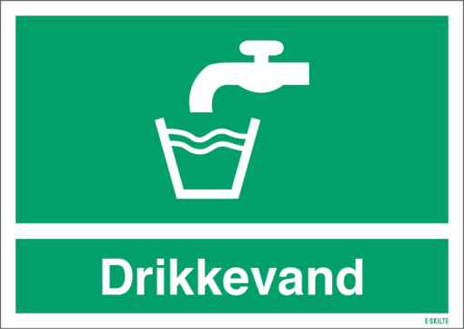 Drikkevand skilt
