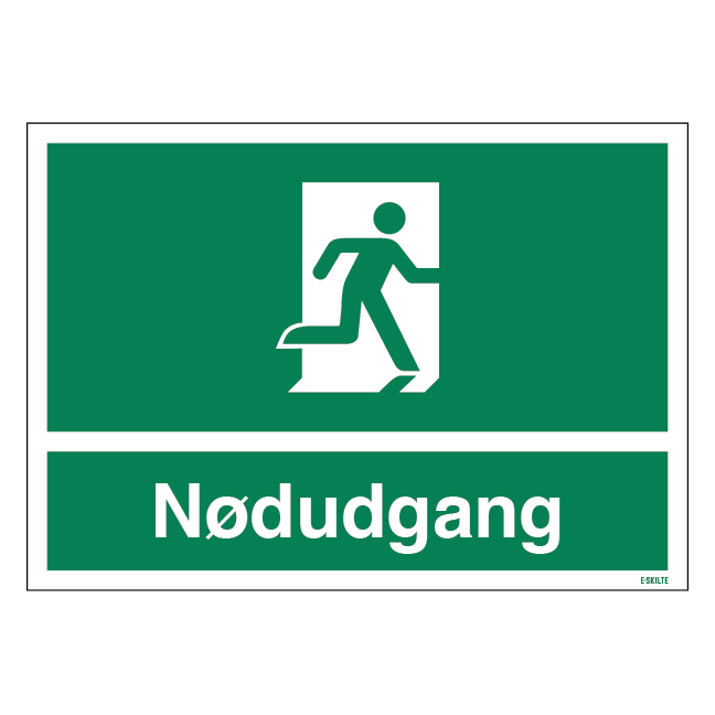 Nødudgang skilt