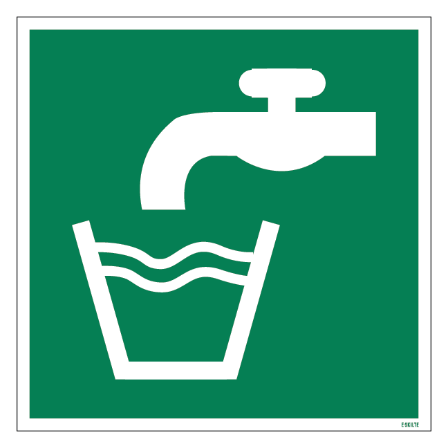 E015 Drikkevand skilt
