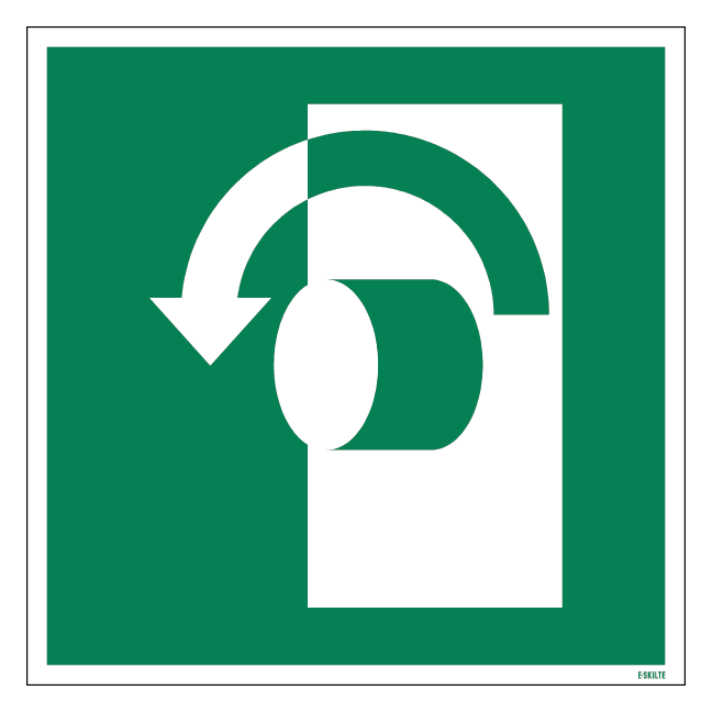 E018 Drej mod uret skilt