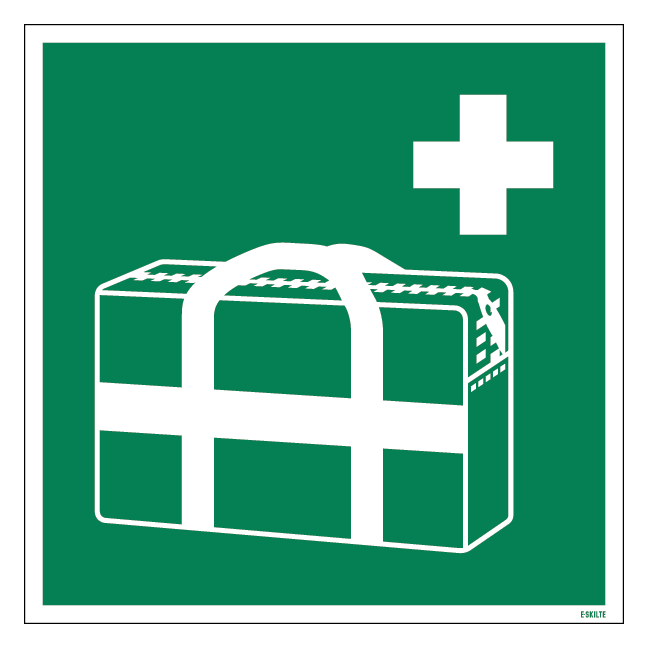 E027 Medicin taske skilt