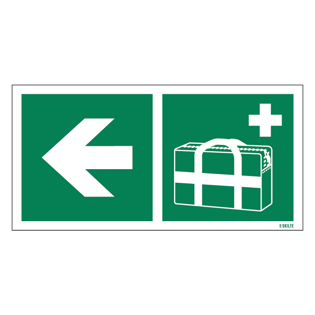 Medicintaske til venstre skilt