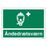 Åndedrætsværn skilt