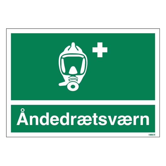 Åndedrætsværn skilt