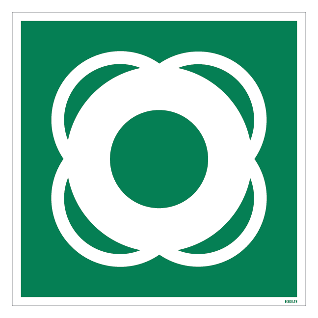 E040 Redningsbøje skilt