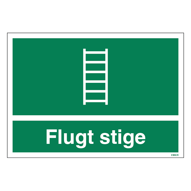 Flugt stige skilt