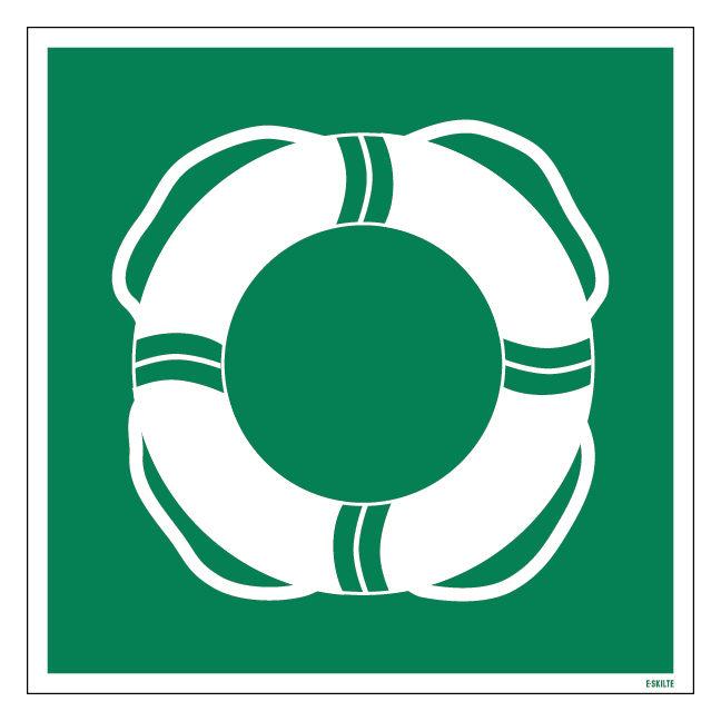 E061 Redningsudstyr til vand skilt