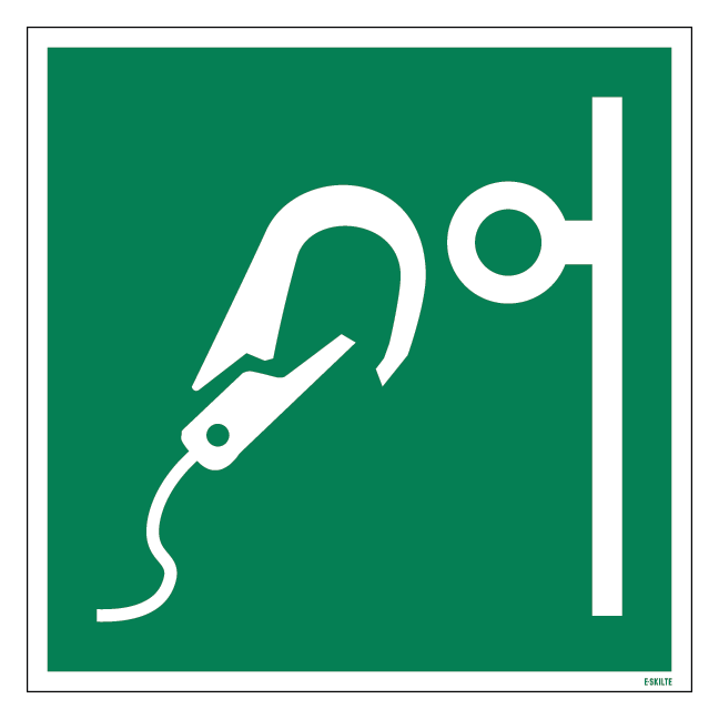 E072 Sikkert ankerpunkt skilt