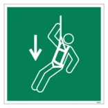 E073 Nødnedstigningsanordning skilt