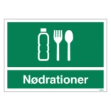 Nødrationer skilt