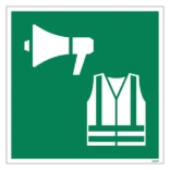 E076 Evakueringsudstyr skilt