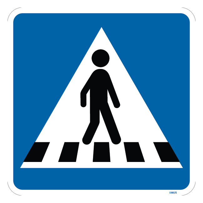 E17,1 - Fodgængerfelt skilt