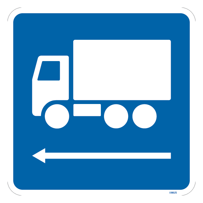 E22,1 Pil Tv Lastbiler. Trafikskilt