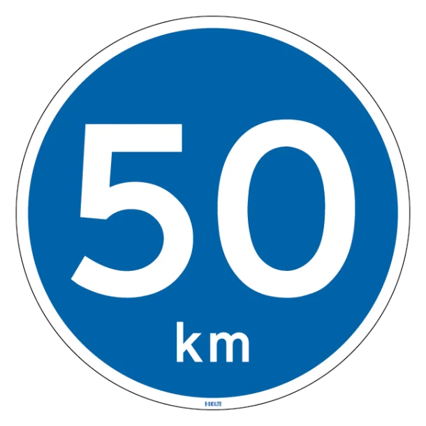 Påbudsskilt - 50 km
