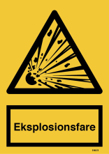 Eksplosionsfare skilt