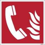 F006 Brand nødtelefon skilt