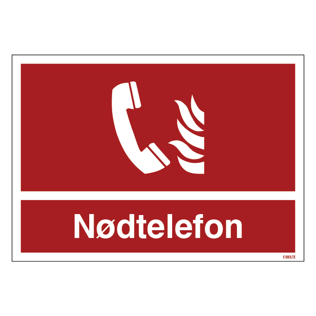Nødtelefon skilt