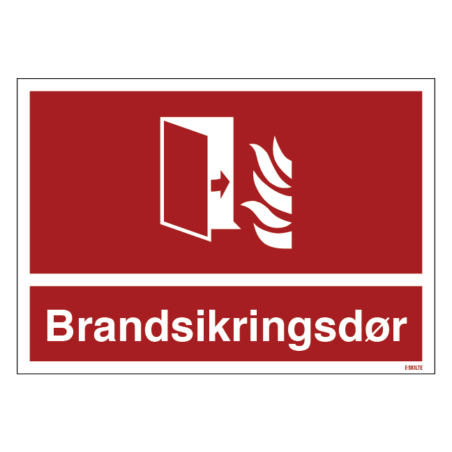 Brandsikringsdør skilt