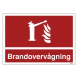 Brandovervågning skilt
