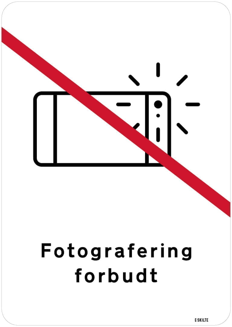 Fotografering forbudt mobil