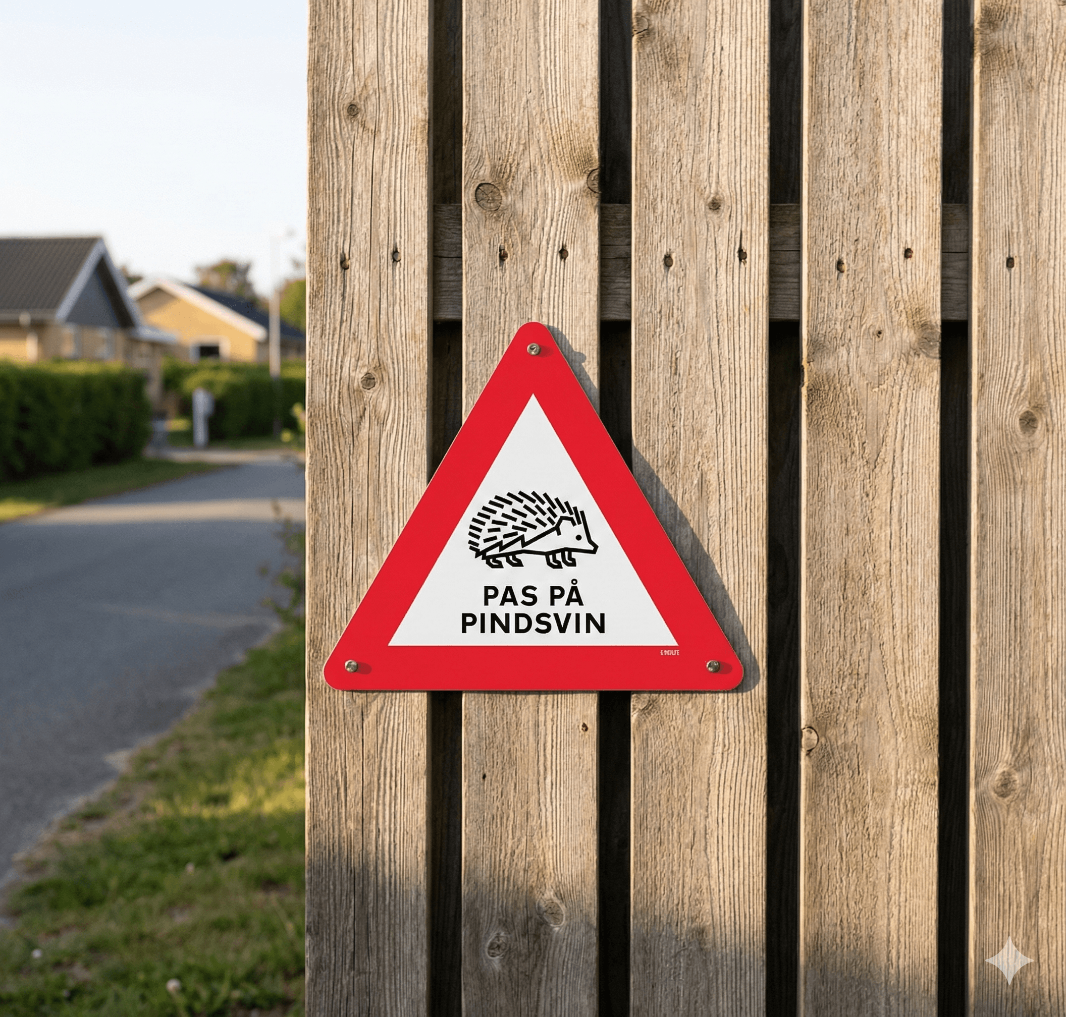 Pas på Pindsvin skilt - Billede 2