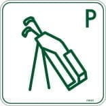 Golfbag parkering golf skilt