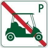 Golfbil parkering forbudt skilt