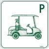 Golfbil parkering retro skilt