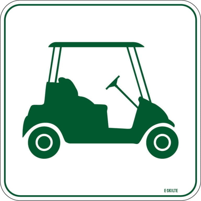 Golfbil skilt