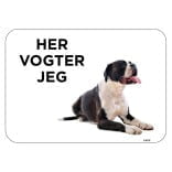 Her vogter jeg skilt med boxer