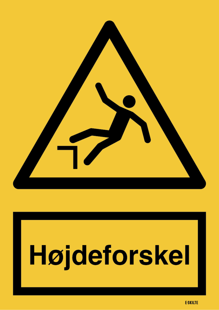 Højdeforskel skilt