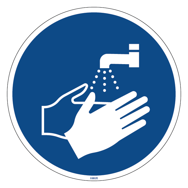 M011 Vask dine hænder skilt