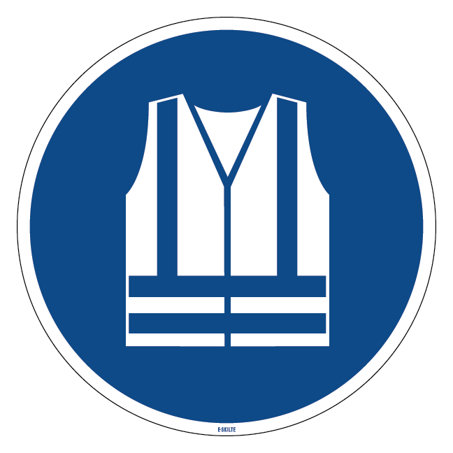 M015 Sikkerhedsvest påbudt skilt