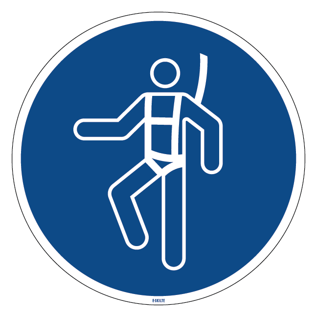 M018 Faldsikring påbudt skilt