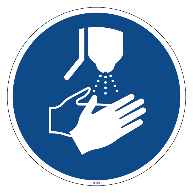 M061 Desinficér hænder skilt