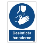 Desinficér hænder ISO skilt
