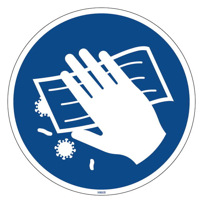 M062 Desinficér overflade skilt