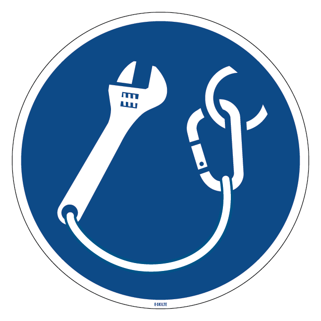 M069 Værktøj skal sikres med line skilt