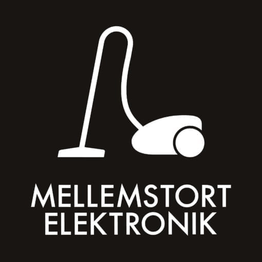 Dansk Affaldssortering - Mellemstort elektronik sort